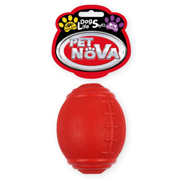 Pet Nova RUB SNACKRUGBY RED hračka pre psy 8cm