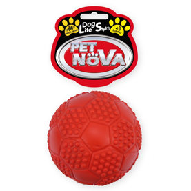 Pet Nova RUB SOCCERBALL RED hračka pre psy 7cm