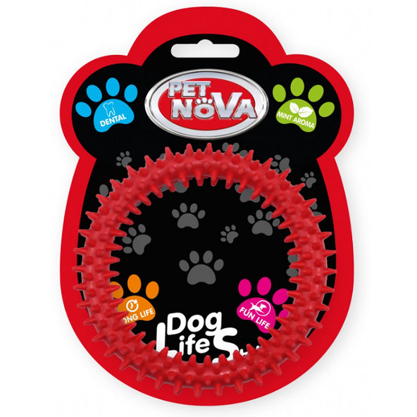 Pet Nova TPR DENTRING RED hračka pre psy 12,5cm