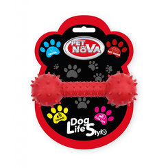 Pet Nova TPR DUMBBELL RED hračka pre psy 14cm