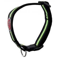Pet Nova nylónový obojok pre psy L, reflexný čierny