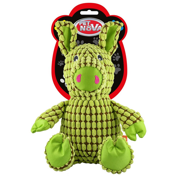 Pet Nova PLU FUNNYPIG GREEN hračka pre psy 34cm