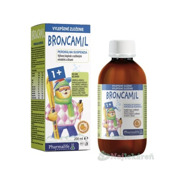 Pharmalife Broncamil 1+ surup pomarančová príchuť 200ml