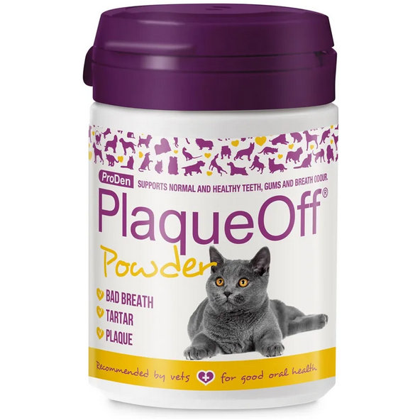 PlaqueOff Powder prášok na zuby pre mačky 40g