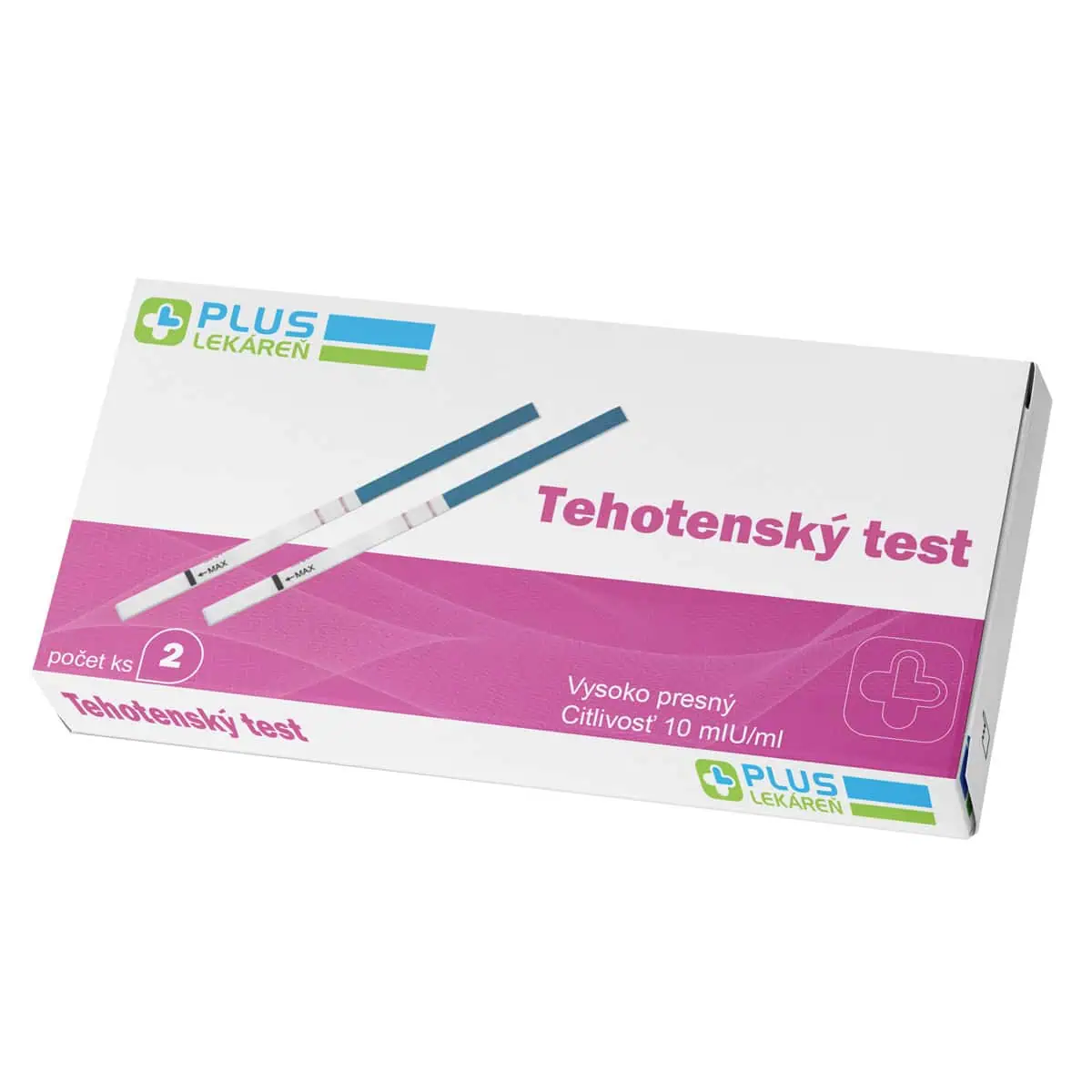 Plus Lekáreň Tehotenský test prúžkový 2 ks