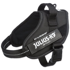 Postroj Trixie Julius-K9® IDC® čierny S/Mini: 49–67cm*22mm