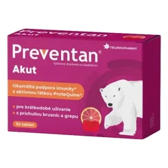 PREVENTAN Akut s príchuťou brusníc a grapu 30 tabliet