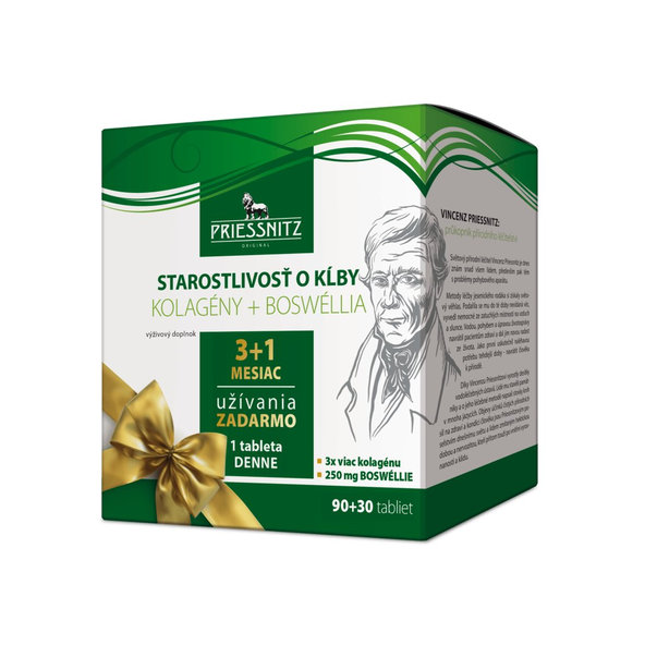Priessnitz Starostlivosť o kĺby, Kolagény+Boswéllia 90+30tbl ZADARMO
