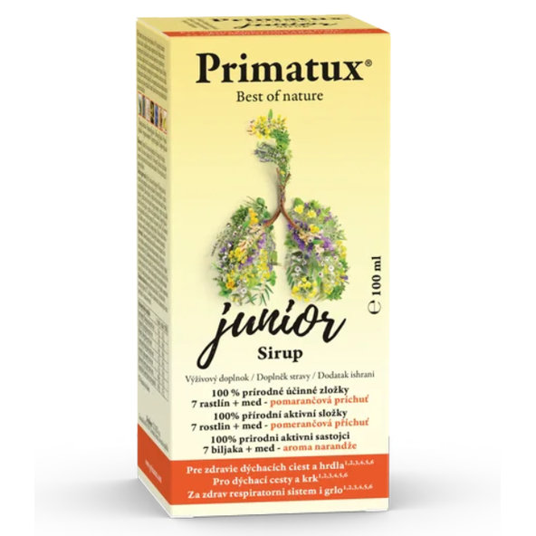 Primatux junior Sirup príchuť pomaranč 100 ml