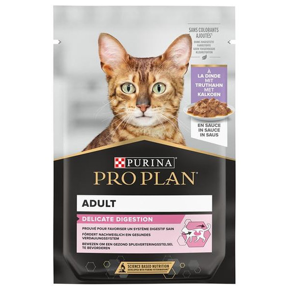 ProPlan MO Cat Adult delicate jemná pena s vysokým obsahom morky kapsička pre mačky 24x85g