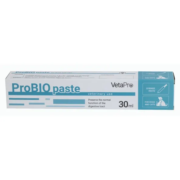 VetaPro ProBio pasta na udržanie dobrého trávenia pre psy a mačky 30ml
