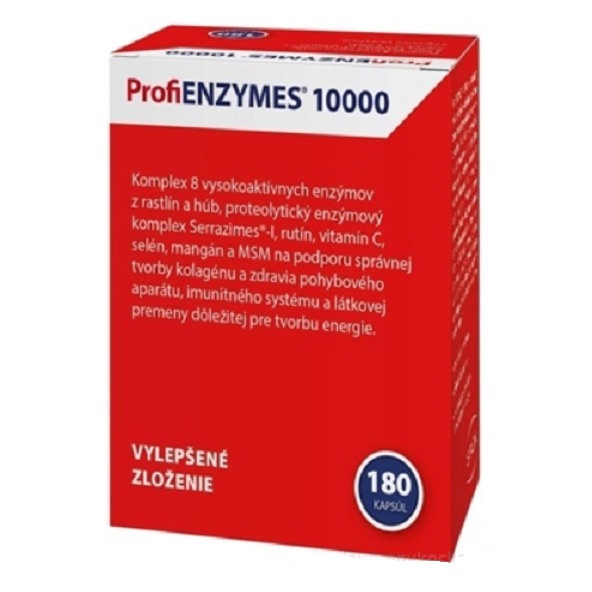 ProfiENZYMES 10000 zmes synergicky pôsobiacich enzýmov z rastlín a húb 180cps