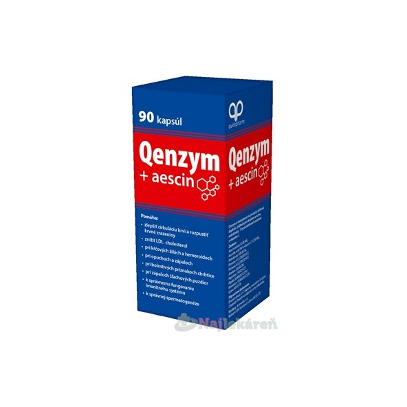 Qenzym + aescin komplexný enzymatický prípravok 90cps