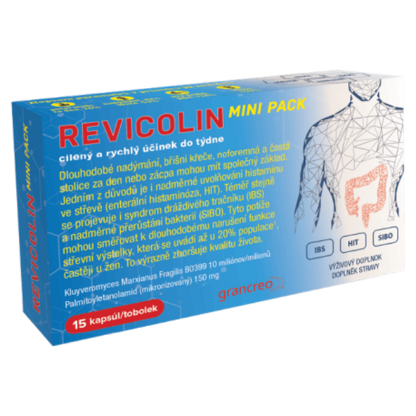 REVICOLIN (mini pack) pri histamínovej intolerancii 15 kapsúl
