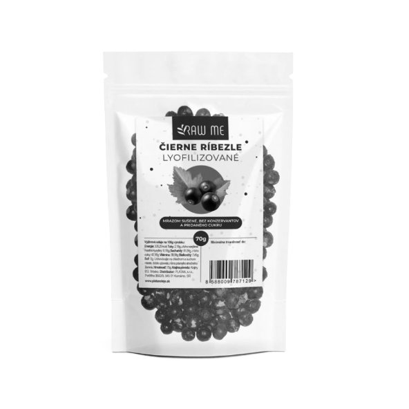 Raw Me Čierne ríbezle lyofilizované 70g