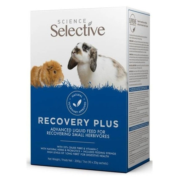 Supreme Vetcare® Recovery Plus na podporu trávenia malých bylinožravcov 10x20g