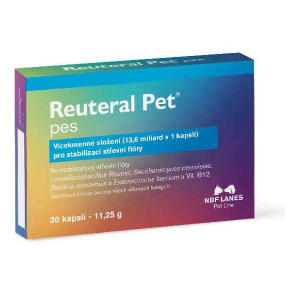 Reuteral Pet pes viackmeňové probiotiká pre psy 30 kapsúl