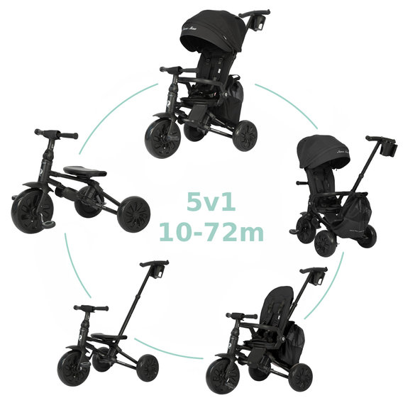 QPLAY Trojkolka Nova Max 5v1 Black do 25 kg