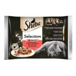 SHEBA Šťavnatý výber v šťave kapsičky pre mačky 4x85g