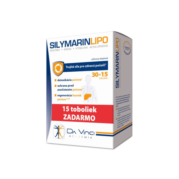SILYMARIN LIPO - Da Vinci na detoxikáciu pečene 30+15cps ZADARMO