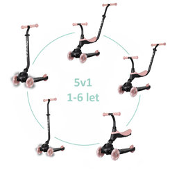 QPLAY Odrážadlo a kolobežka Sema Evo 6v1 Coral Pink 12 m+