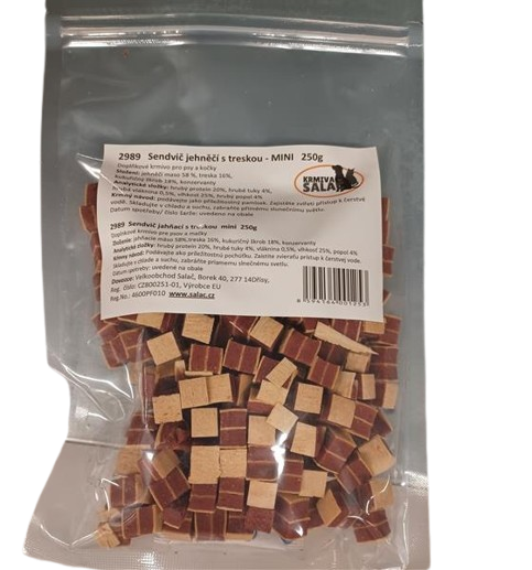 Salač Sendvič jahňací s treskou 250 g