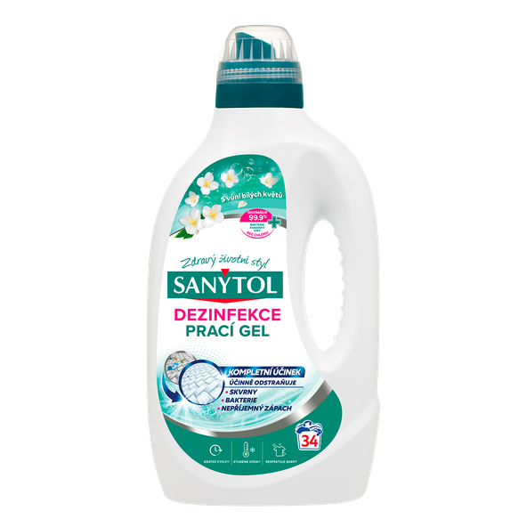 Sanytol Dezinfekčný prací gél biele kvety 34 PD