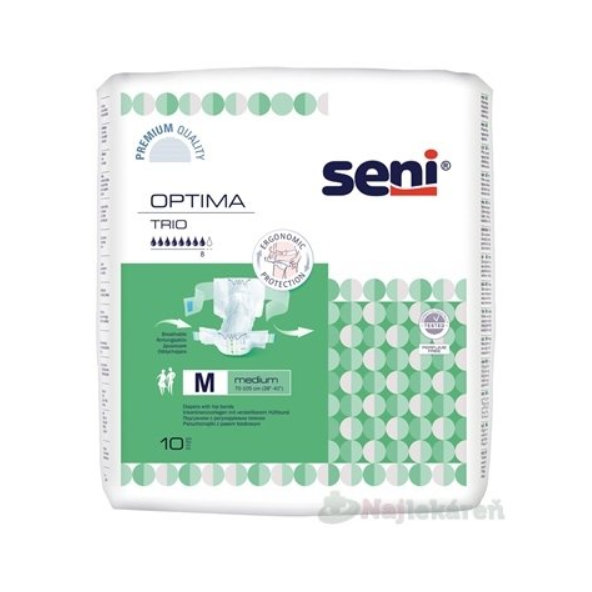 Seni OPTIMA TRIO Medium plienkové nohavičky 10ks