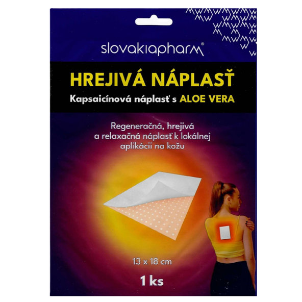 Slovakiapharm Hrejivá náplasť s Aloe vera 13x18 cm 1 ks