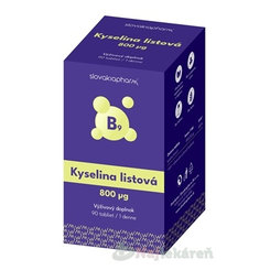 Slovakiapharm Kyselina listová 800µg, 90tbl