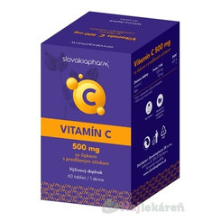 Slovakiapharm Vitamín C 500 mg so šípkami s predĺženým účinkom 60tbl