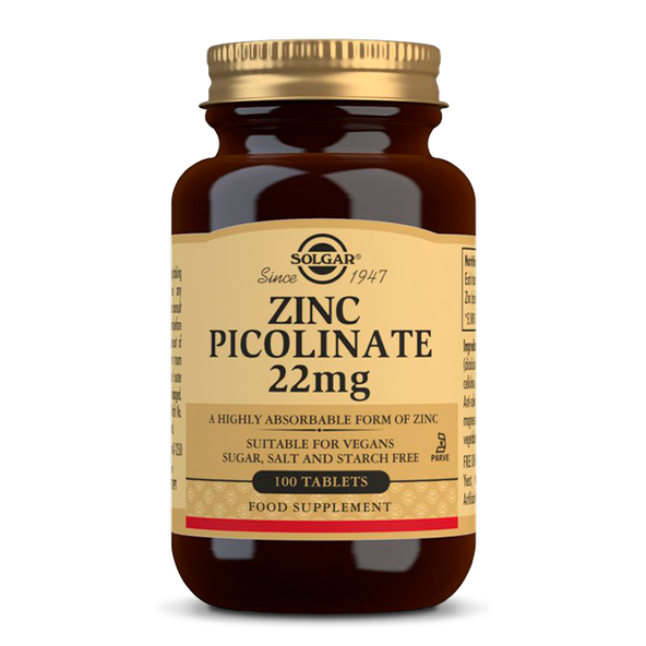 Solgar Pikolinát zinku 22 mg 100 tabliet