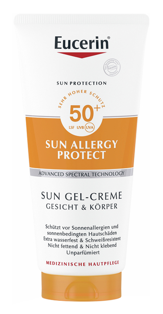 Eucerin SUN GEL proti slnečnej alergii SPF 50+ na tvár a telo 200ml