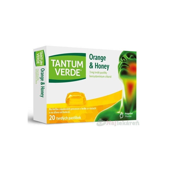 TANTUM VERDE Orange & Honey pastilky 3mg/20ks