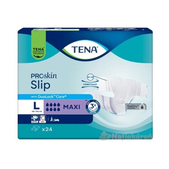 TENA Slip Maxi L plienkové nohavičky 24ks