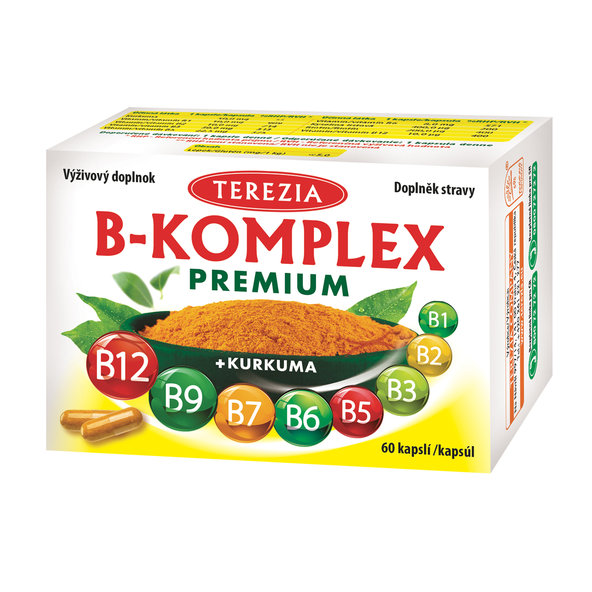 TEREZIA B-KOMPLEX Premium + kurkuma 60 kapsúl