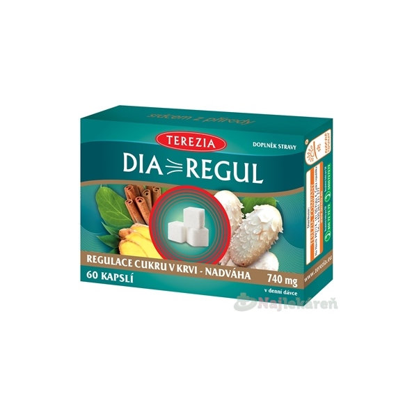 TEREZIA DIAREGUL pre udržanie normálnej hladiny cukru v krvi 60 kapsúl