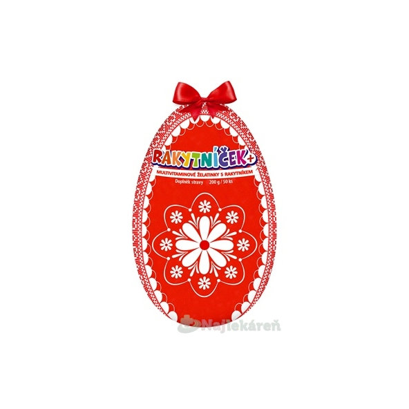 TEREZIA RAKYTNÍČEK+ želatínky veľkonočné vajce - červené (limitovaná edícia 2025) 50ks