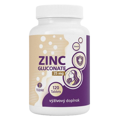 TOZAX ZINOK GLUKONAT 25MG 120 TBL