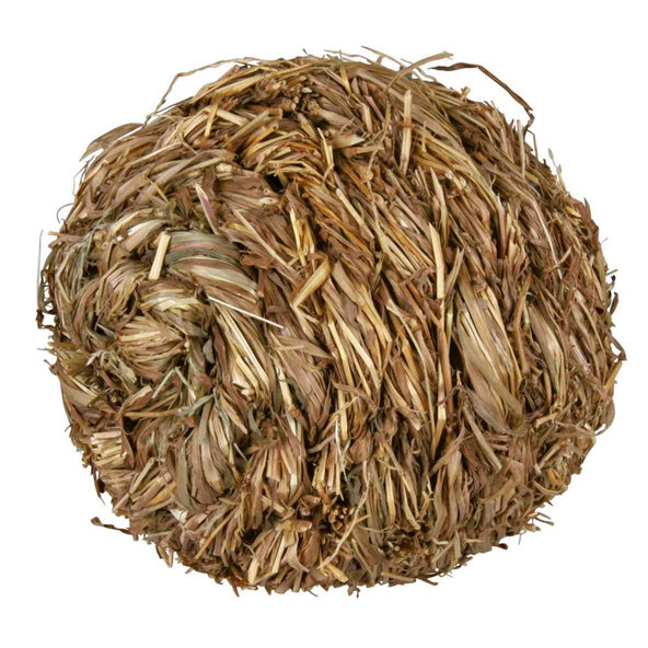 TRIXIE Loptička z trávy s rolničkou pre králiky Ø10cm