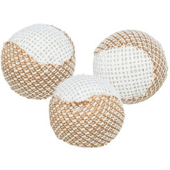 TRIXIE Sada 3ks jutových hrkajúcich loptičiek pre mačky 5cm