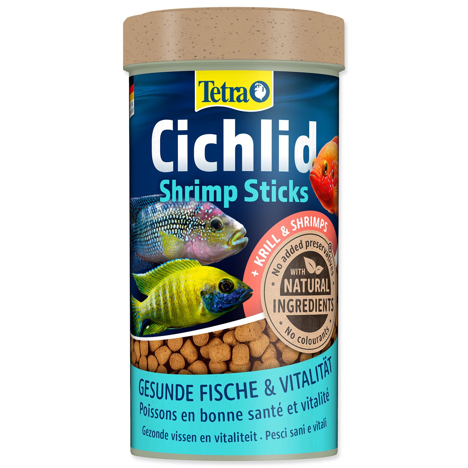 Tetra Cichlid Shrimp Sticks krmivo pre všetky druhy cichlíd 250 ml