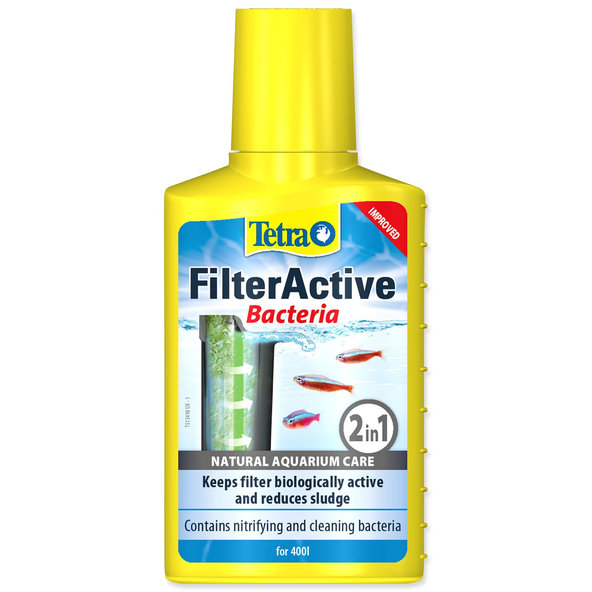 Tetra Filter Active prípravok zaisťuje biologickú rovnováhu v akváriu 100 ml
