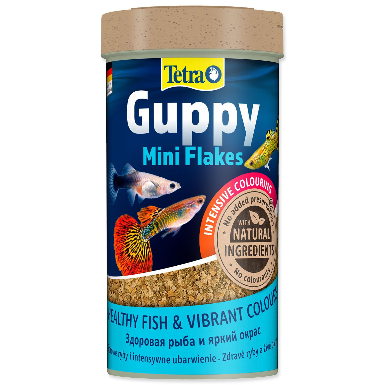 Tetra Guppy Food Kompletné krmivo pre pávie očká, halančíky a ostatné živorodky 250 ml