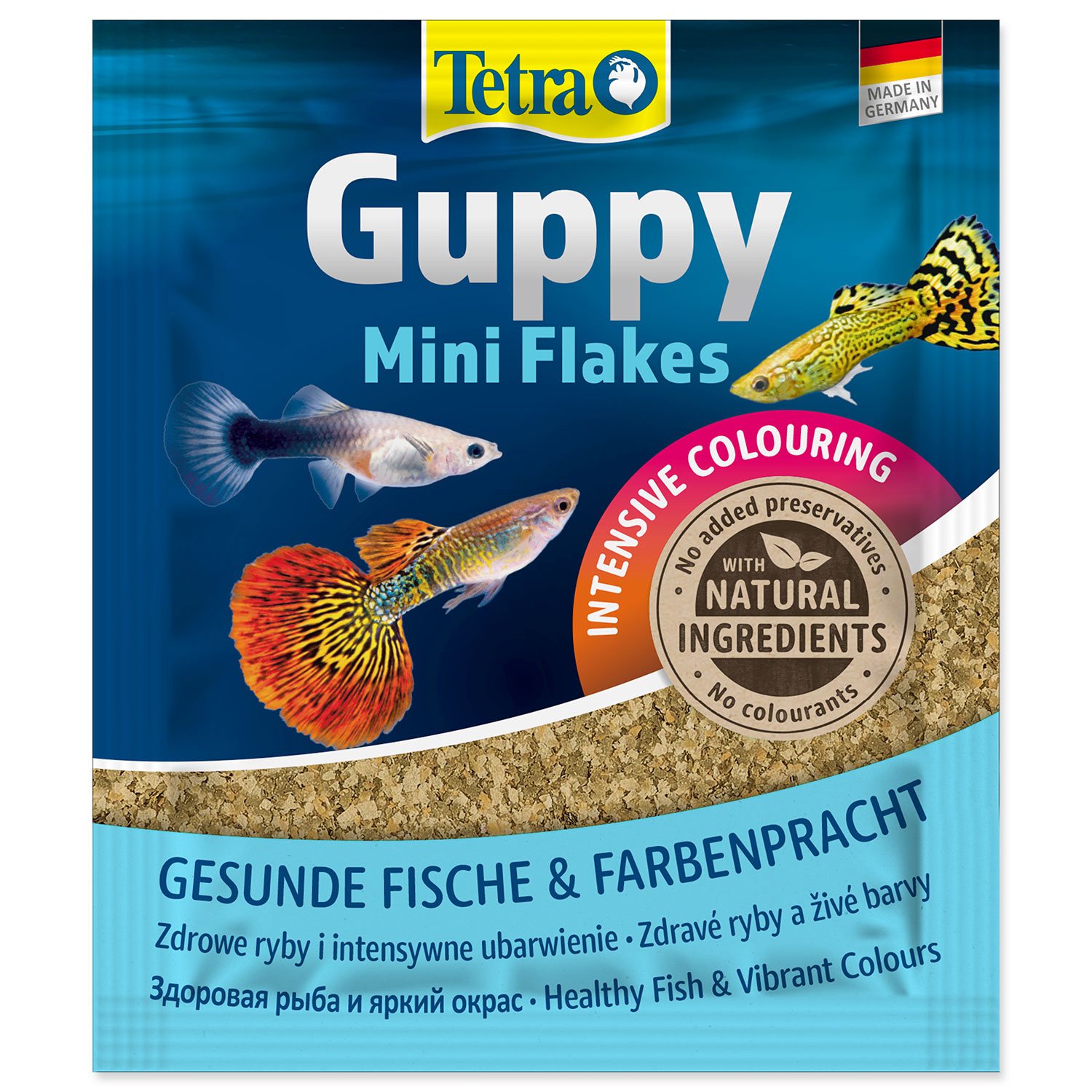 Tetra Guppy Food Kompletné krmivo pre pávie očká, halančíky a ostatné živorodky sáčok 12 g