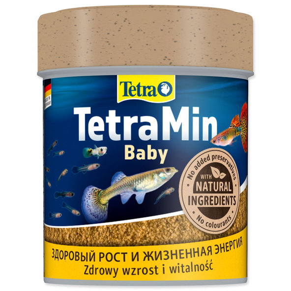 Tetra Min Baby práškové kompletné krmivo pre poter 66 ml