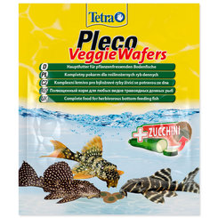 Tetra Pleco Veggie Wafer kompaktné plátky krmiva pre bylinožravé prísavníky 15 g