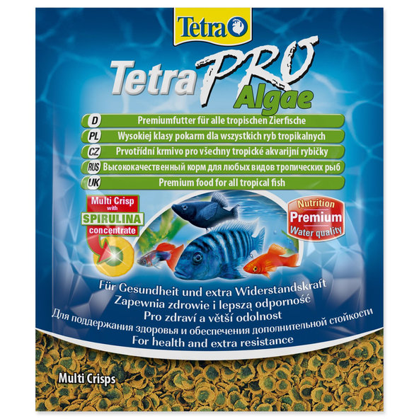 Tetra Pro Algae krmivo so Spirulinou pre všetky druhy okrasných rýb sáčok 12 g