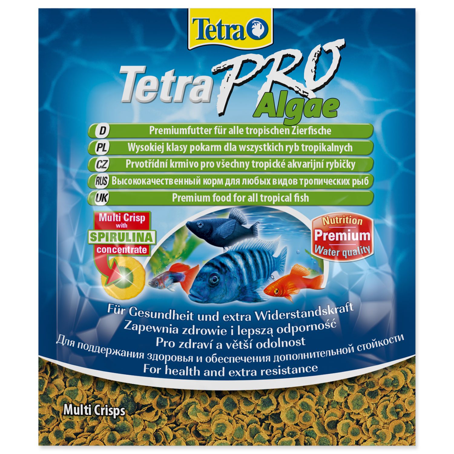 Tetra Pro Algae krmivo so Spirulinou pre všetky druhy okrasných rýb sáčok 12 g