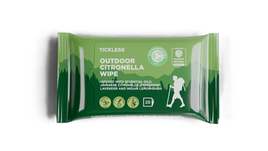 TICKLESS OUTDOOR Citronella utierky proti komárom a kliešťom 20 ks kúpite na Najlekaren.eu